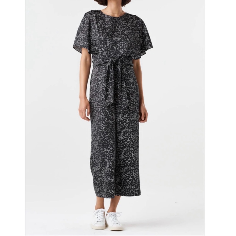 Vetta Satin Cape Jumpsuit - Convertible (pants + top can separate) - size 2